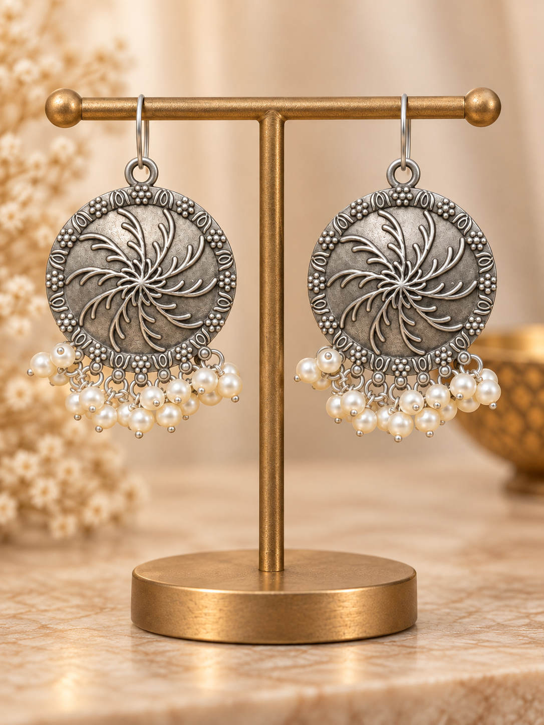 Vritika Oxidized Statement Earrings