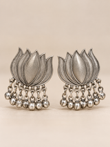 Kamalini Lotus Oxidized Earrings
