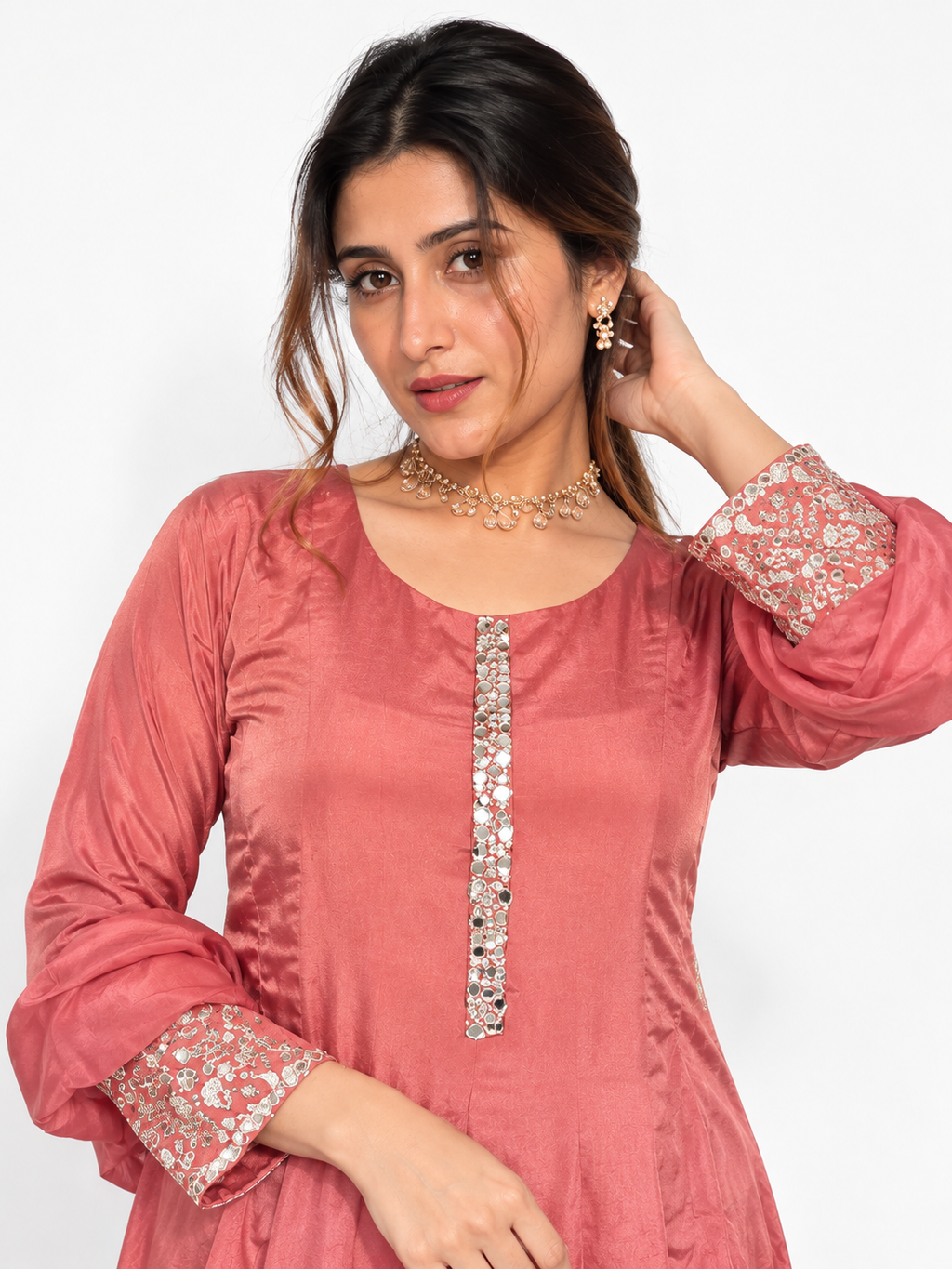Gulrukh Mirror Anarkali Suit Set