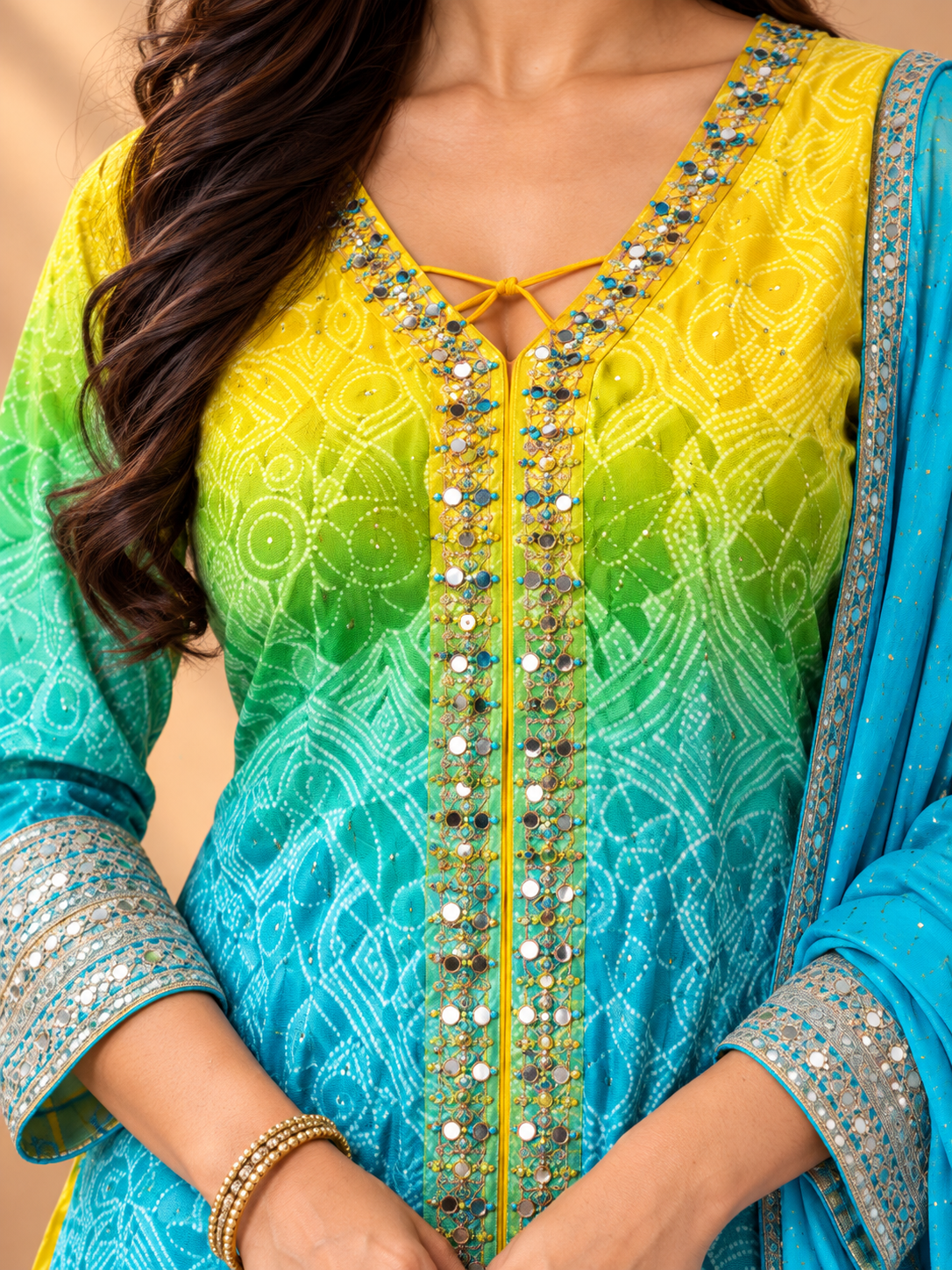 Abeerang Silk Crepe Garara Set