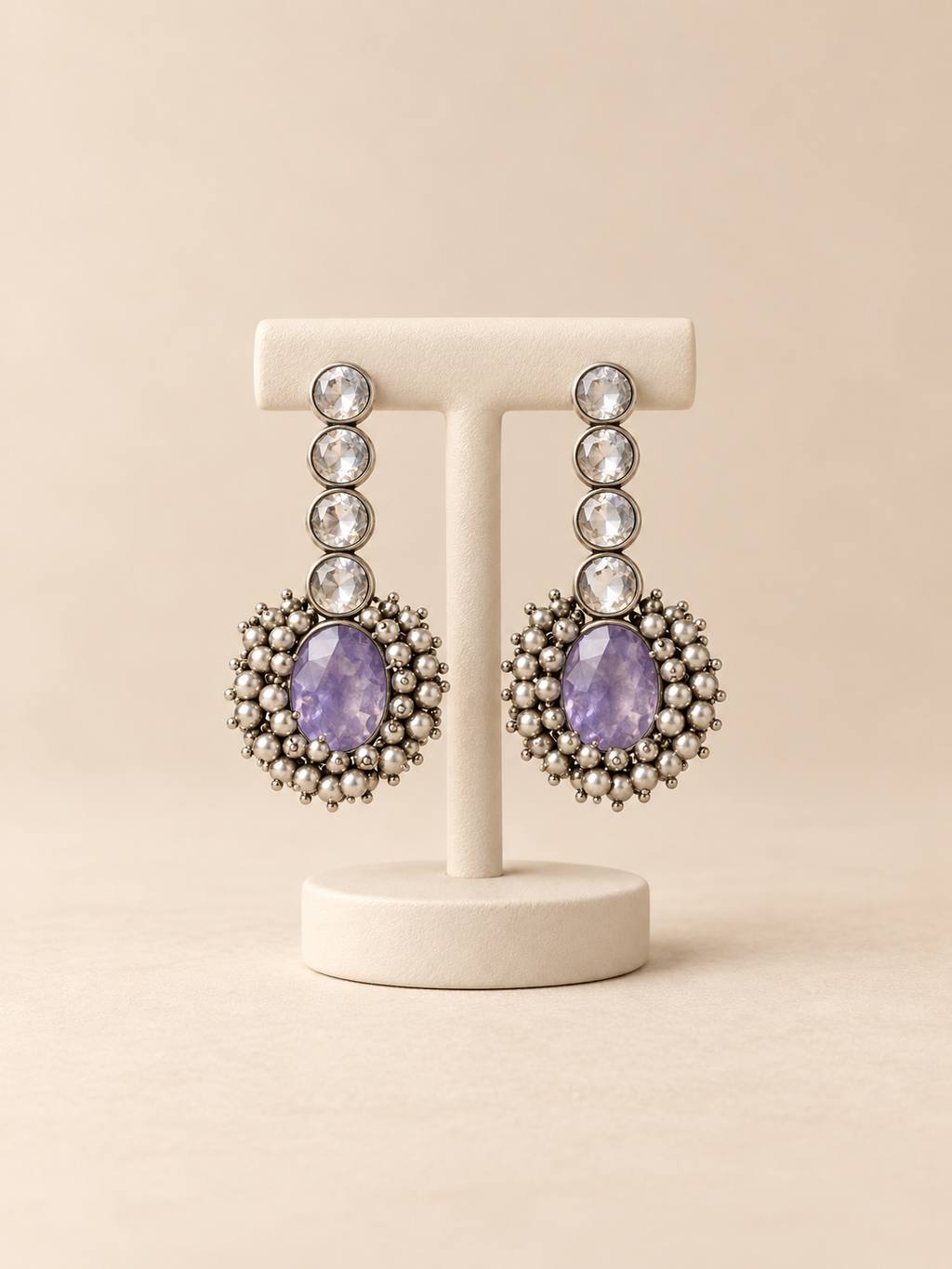 Amethystika Statement Earrings