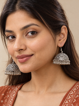 Gunjari Oxidized Jhumka Earrings