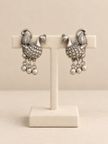 Mayurika Oxidized Peacock Earrings