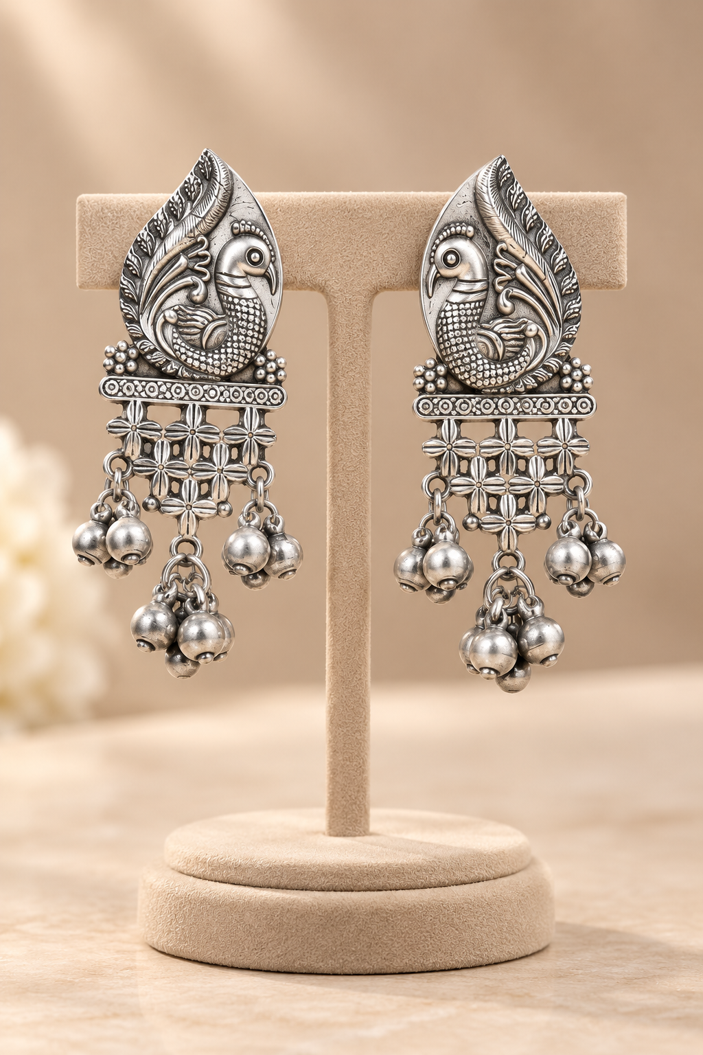 Rajmayur Oxidized Jhumka Earrings