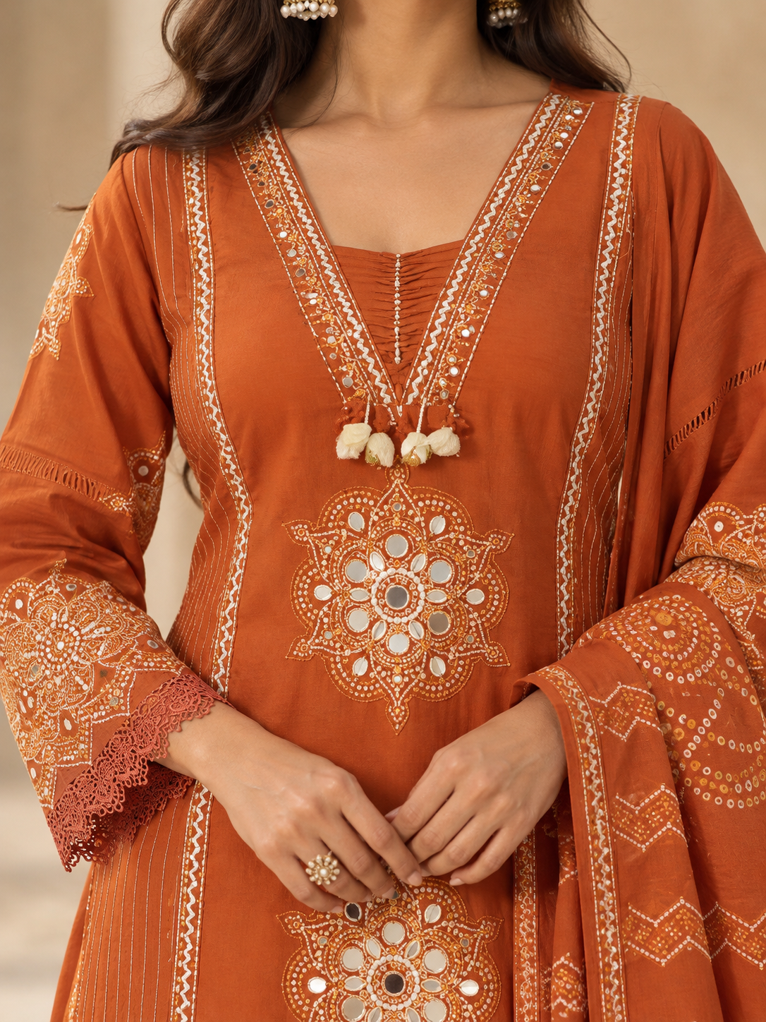Aarunika Rust Ethnic Suit Set