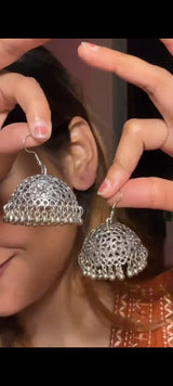 Gunjari Oxidized Jhumka Earrings
