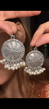 Vritika Oxidized Statement Earrings